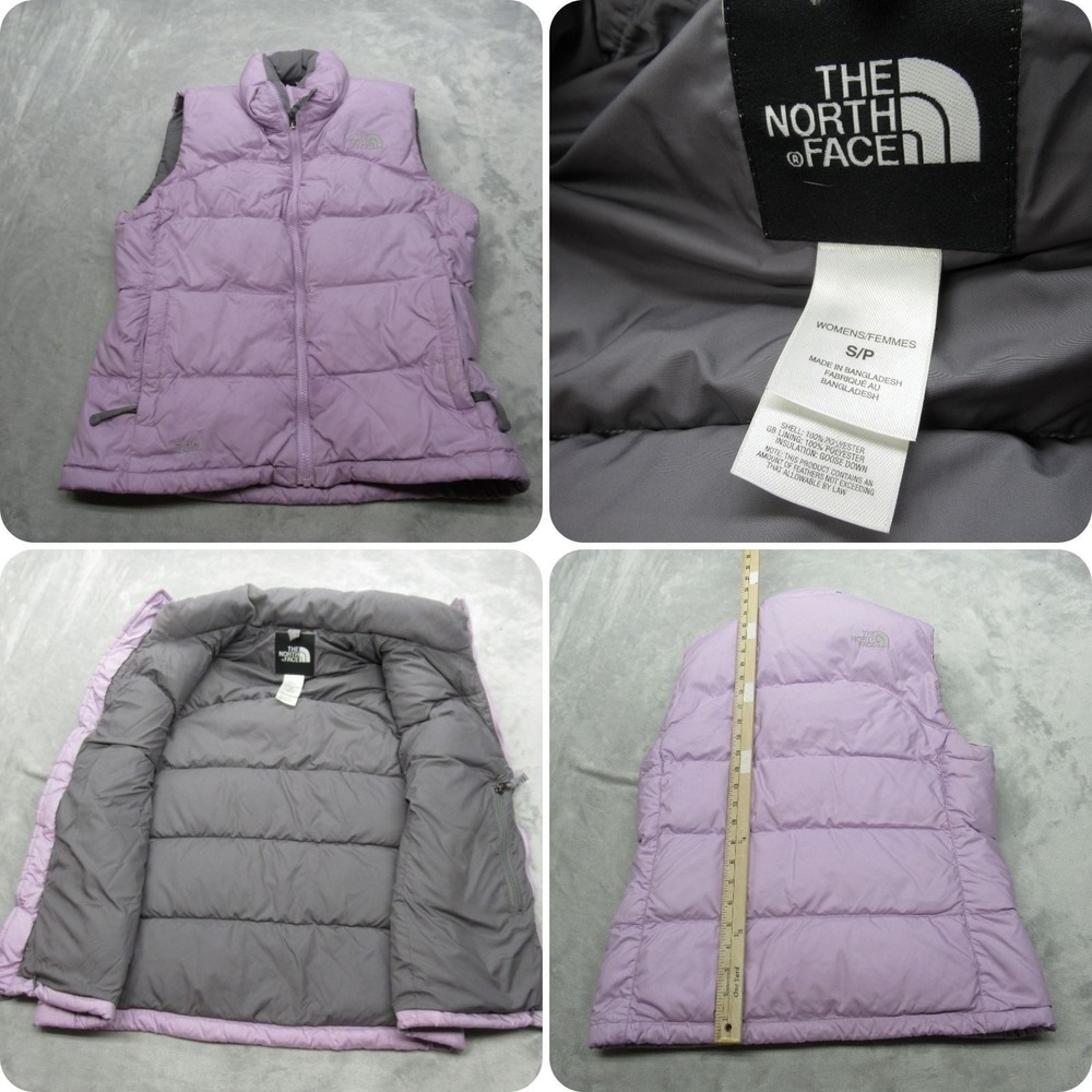 The North Face Down Vest Womens Small Purple 700 Fill Lightweight Pack VTG READ